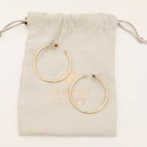Kendra Scott Duality Gold Charm Hoop Earrings